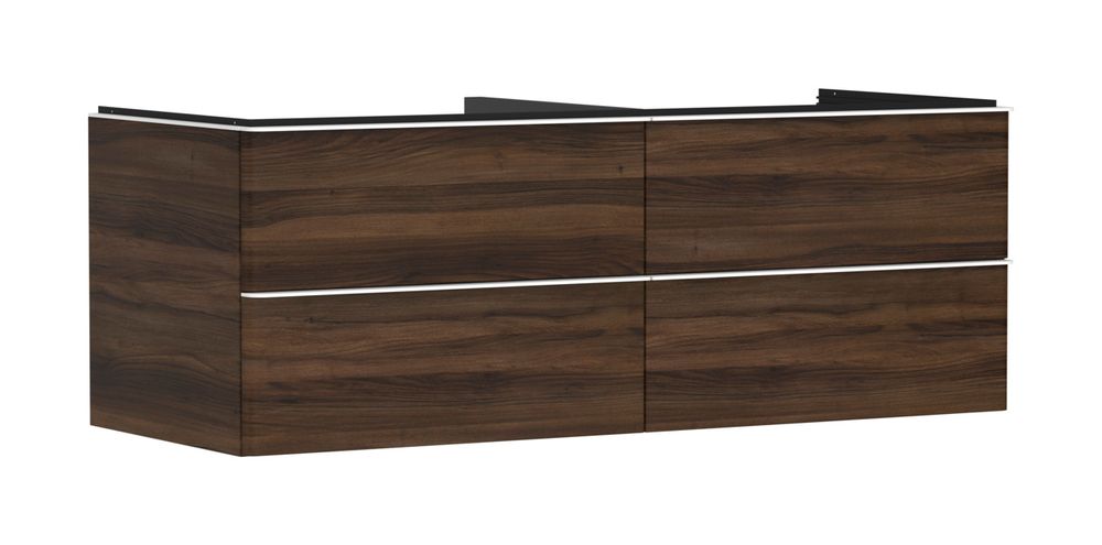 https://raleo.de:443/files/img/11eeea3b8fae781092906bba4399b90c/size_l/Hansgrohe-HG-Xelu-Q-Waschtischunterschrank-Nussbaum-Dunkel-1360-550-mit-4-Schubkaesten-fuer-Konsolen-mit-Aufsatzwaschtisch-Mattweiss-54089700 gallery number 1